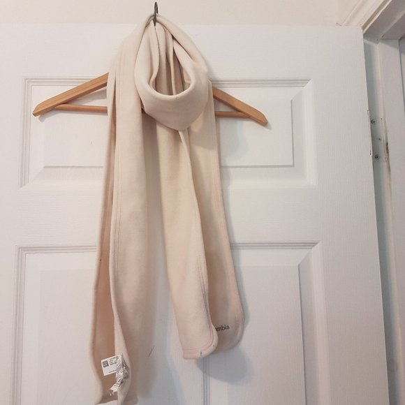 COLUMBIA Unisex One Size Scarf Cream Winter Fleece - Picture 1 of 10